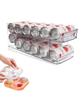 1 Pack Soda Can Organizer for Refrigerator Stackable Canned Food Pop Cans Container Can Holder Dispenser with Lid for Fridge Pantry Rack Freezer