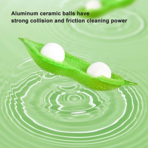 (Green) 3-Piece Bottle Cleaning Bean Scrubber, Pea-Shaped Water Bottle Brush for Cleaning the Inside of Narrow Mouth Bottles, Pea Cleaning Sponge, Wat