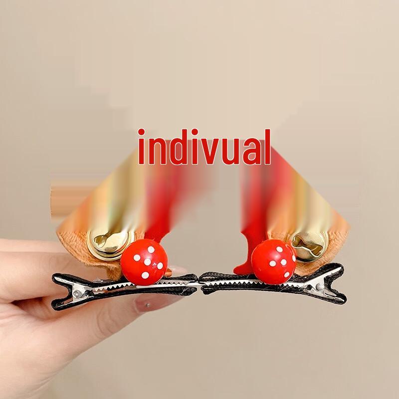 Christmas Reindeer Antler Hair Clip Set