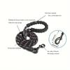 Comfort Padded Handle Dog Leaf Leash Heavy Duty Double Traction Design Reflective Safety Leash for Strong Breed Dogs