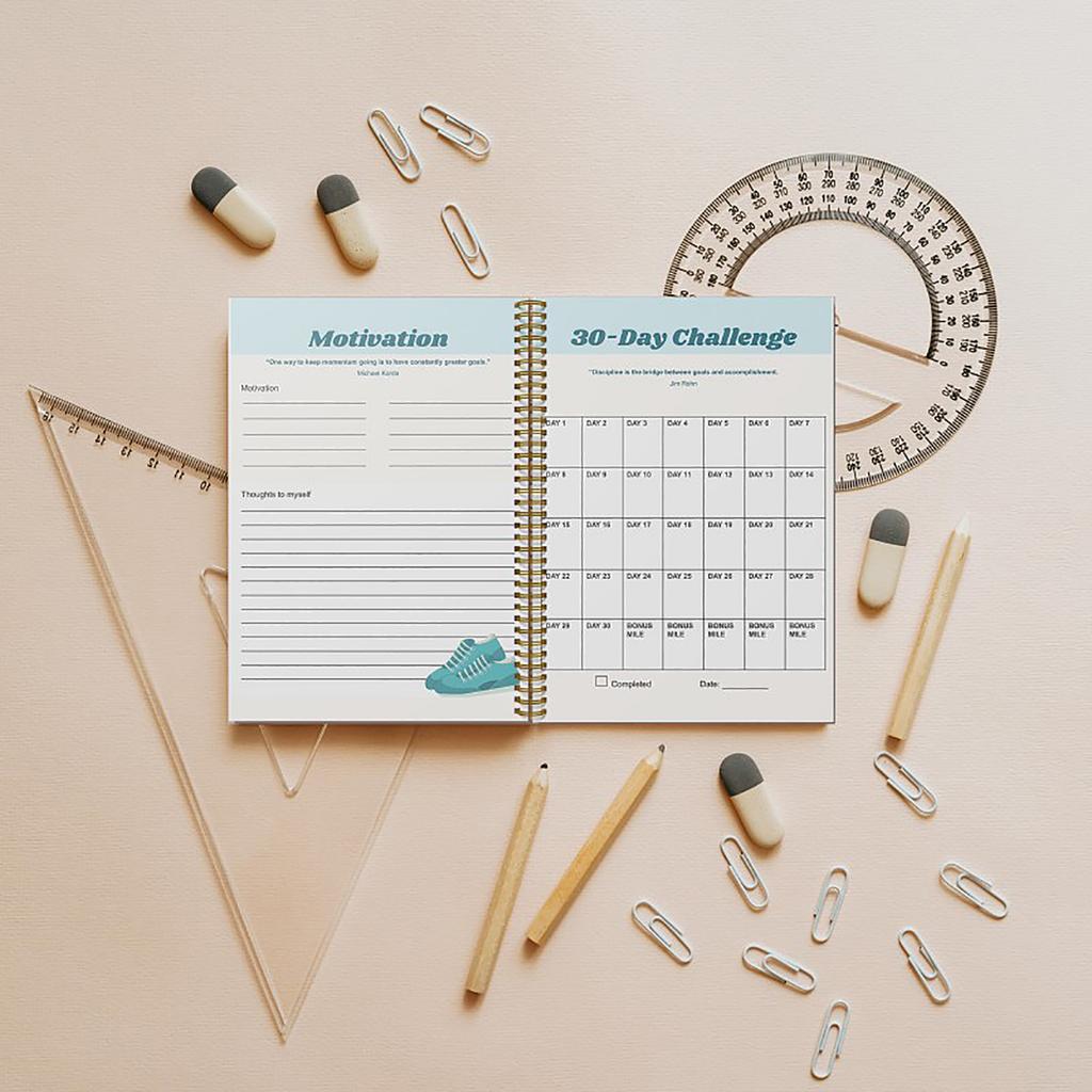 Weight Planner Spiral Notebook Health Fitness Journal Diet Goal Setting Organizer
