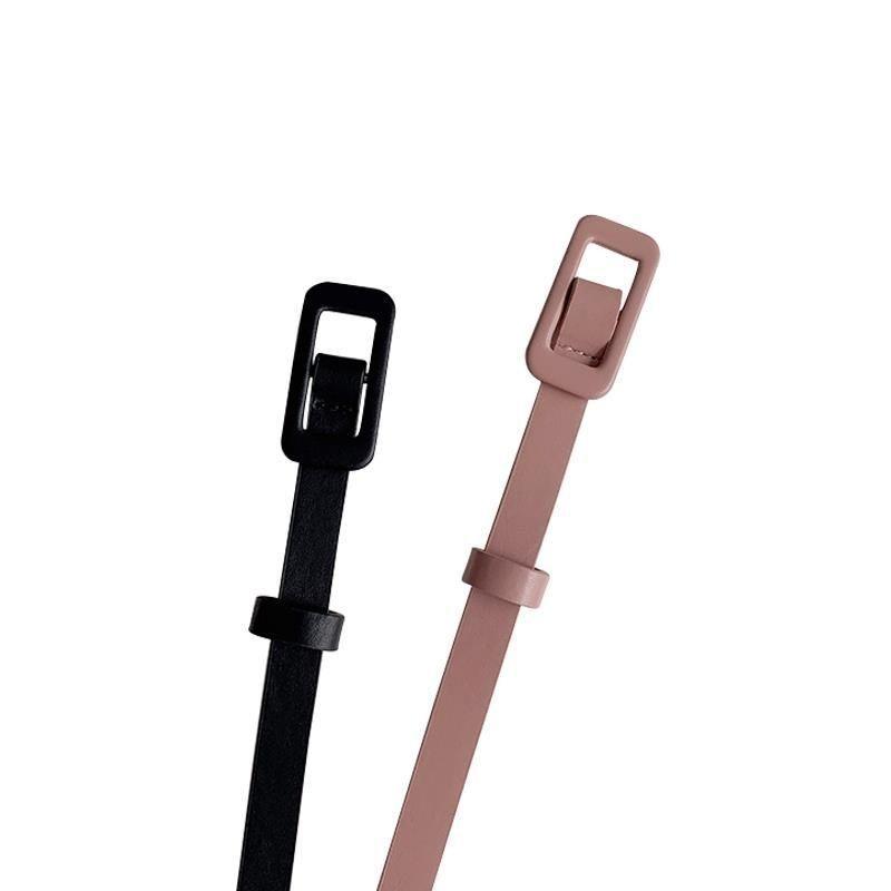 Fashionable Pink Square Belt For Girls Smooth Buckle Design Perfect For Everyday Outfits Chic
