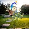 Solar Garden Stake Lights Decorative Lawn Solar Lights Waterproof Landscape LED Lamp with Temperature Measurement Function for