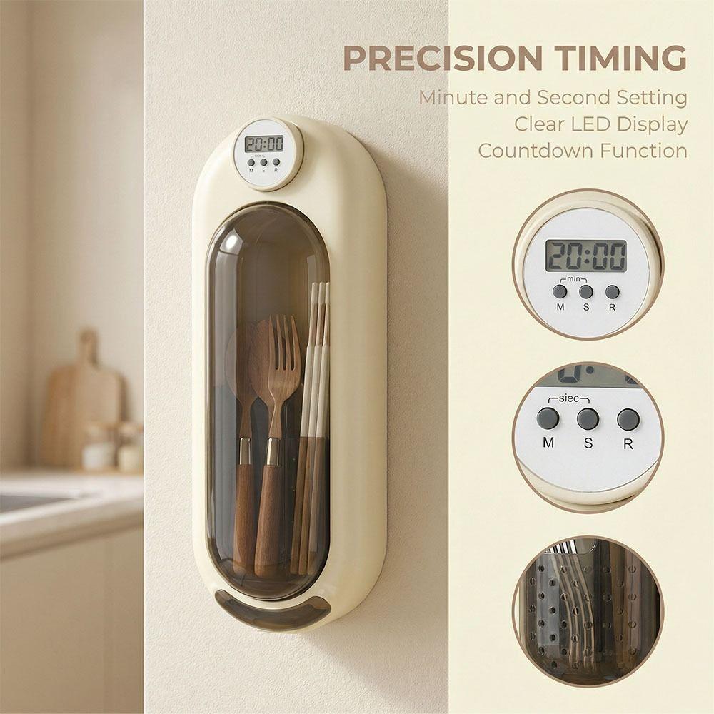 Dustproof Rotatable Chopstick Holder Quick Air Drying Chopsticks  Basket  Kitchen