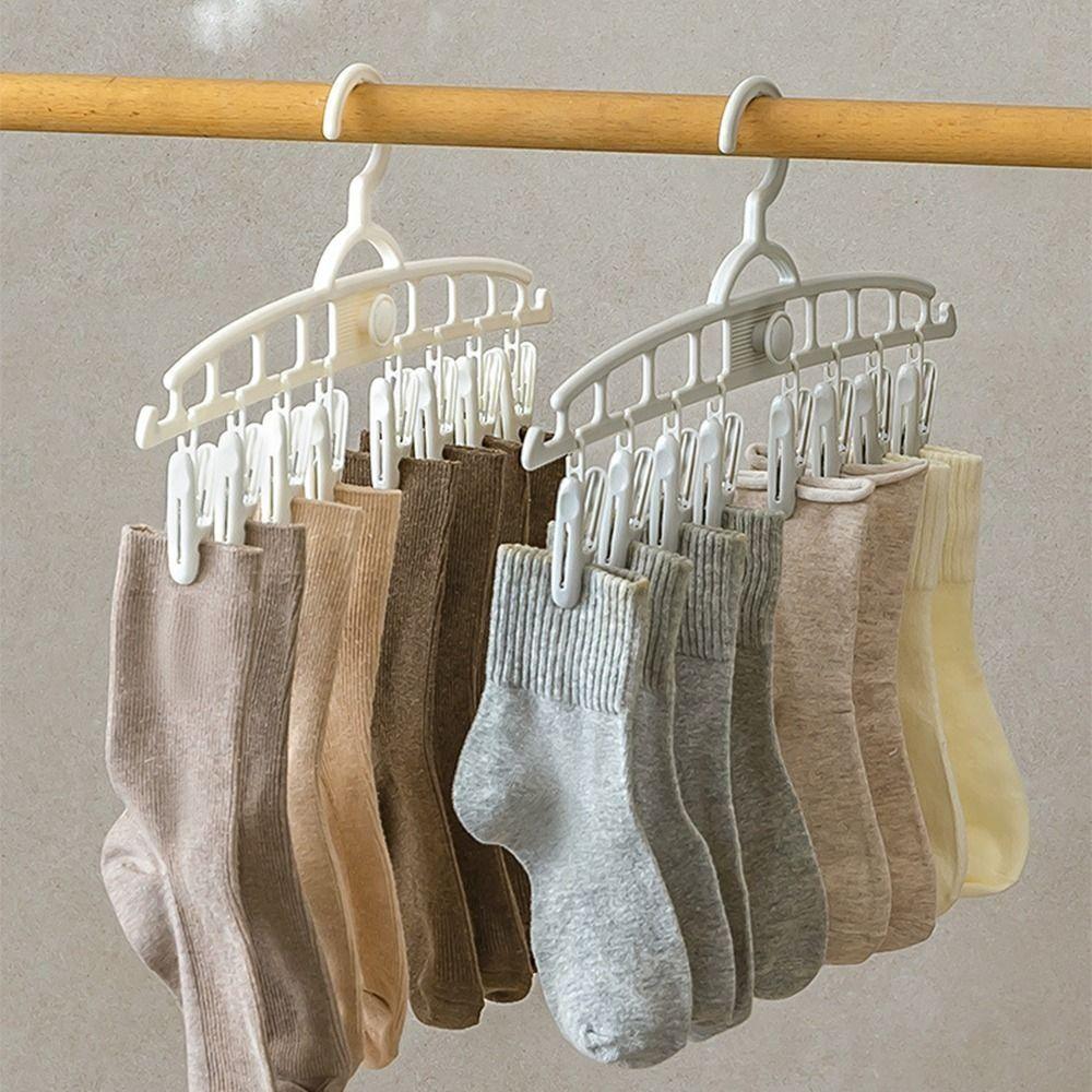 

Reliable Coat Hanger Clip Plastic Clothesline Hook Towel Scarf Clip Drying Rack Home