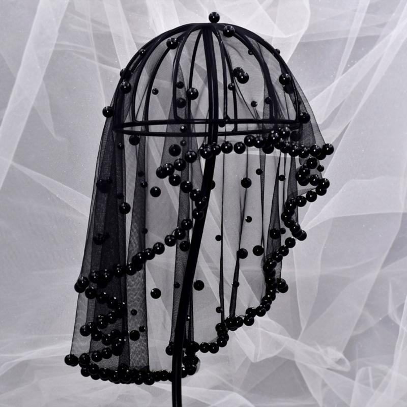 Junggesellinnenabschied Perlen Brautschleier Dekorationen, Brautgeschenk, Hochzeitskleid Zubehör Kopfschmuck Schleier