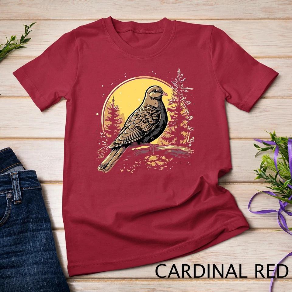 Retro Style Mourning Dove T-Shirt Unisex T-shirt 2 S