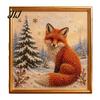 Christmas Wall Decoration DIY Faux Pearl Art Kit, Winter Scene Painting Family Holiday Craft Activities 3D Sparkling Animal Kit for Adults, Decor Bead
