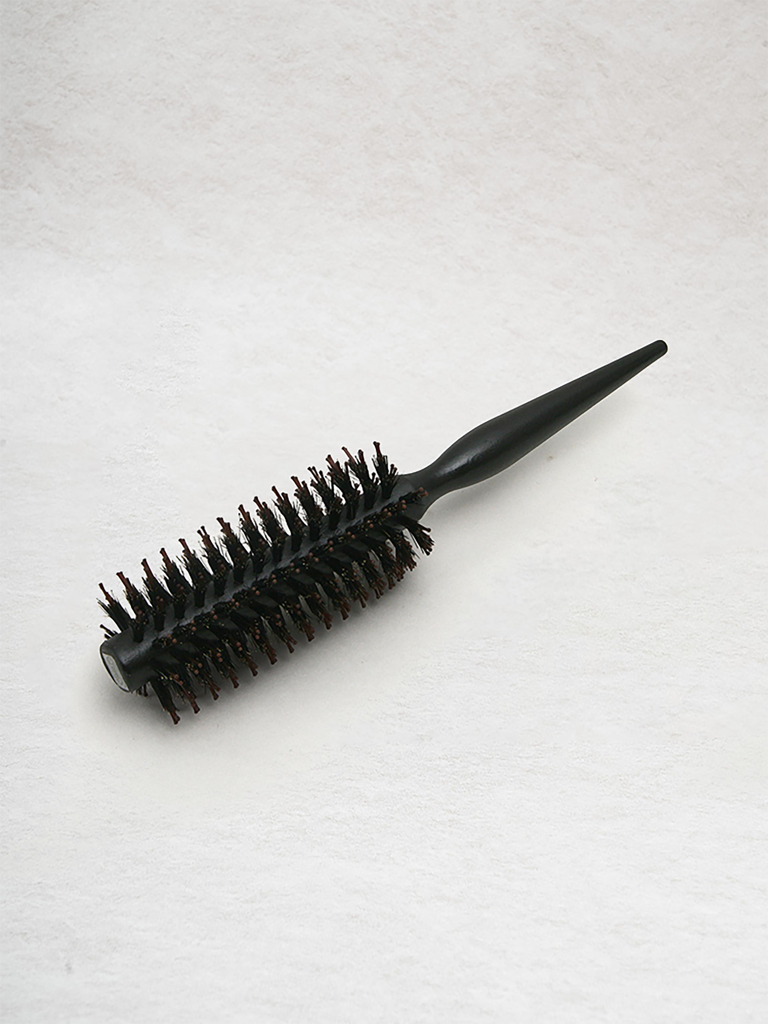 Black Wooden Roll Hair Brush 1ea
