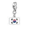 Silver Flag Pendant For Women Men DIY Making Flag Charm Bracelet Accessories Jewelry Neckalce