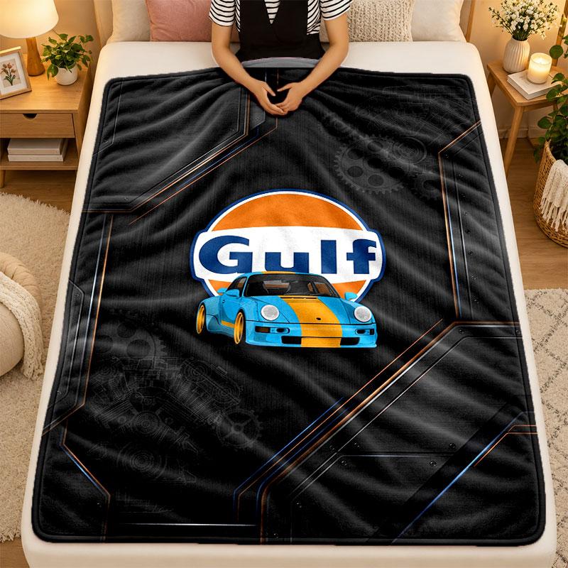 Flanell-Decke Gulf Warm Weiche Überwurfdecke für den Innenbereich Sofa Bett Wohnzimmer
