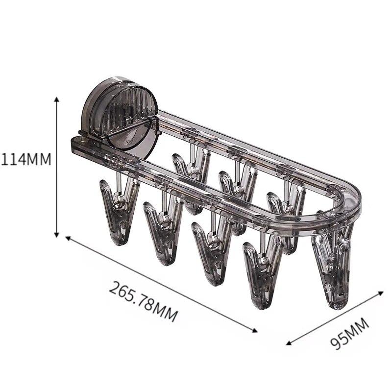 

1 шт. сушилка для ванной на присоске, складная сушилка для носков, бытовая вешалка для одежды, многозажимная сушилка для носков, артефакт
