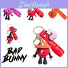 Soft Rubber Alloy Bad Bunny Key Ring Pendant Kids Xmas Decoration Gift