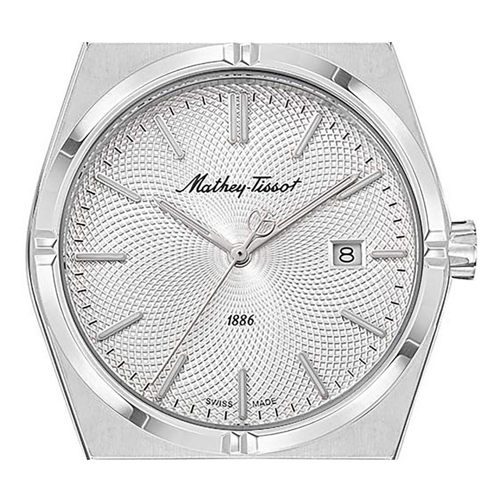 Mathey-Tissot Orologio da Uomo Zeus Acciaio Inossidabile Quadrante Argento Quarzo H118AS