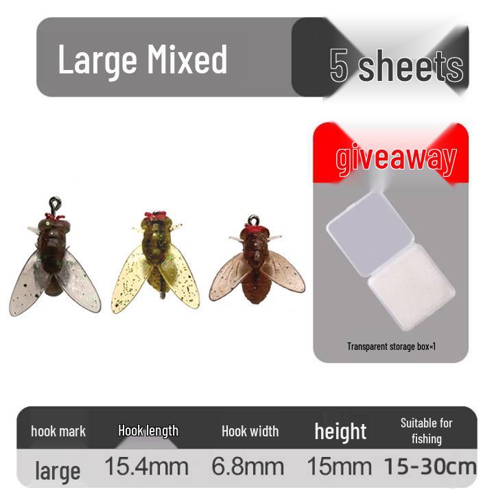 Bionischer Weichfliegenfischhaken: Künstlicher Insektenköder für Bachfischen, Weißfische und Döbel.