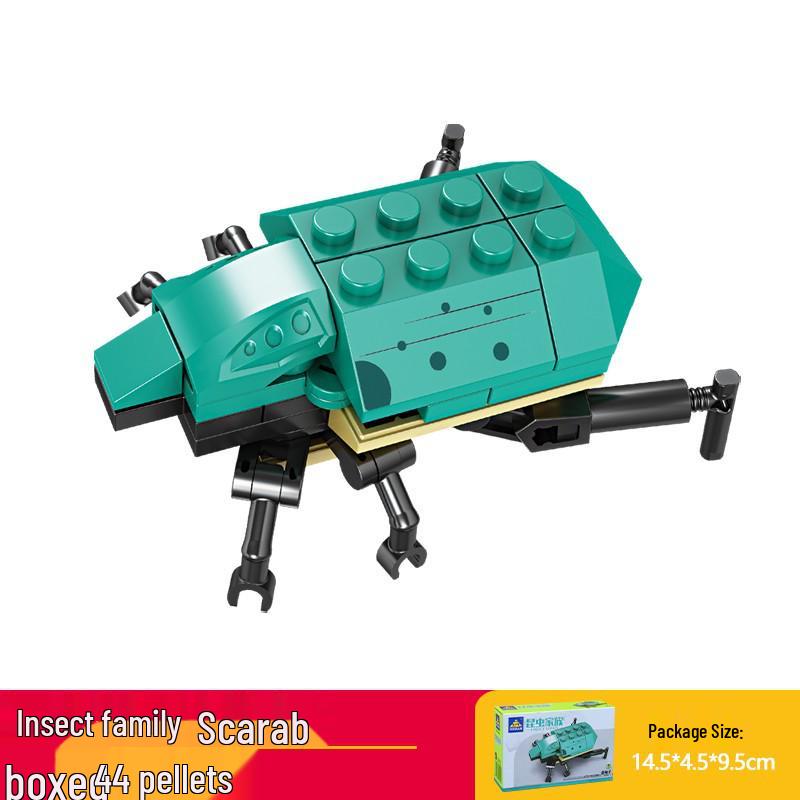 Kai Zhi Compatible Lego Insect Toy: Mantis Model Building Blocks for Kids, Educational Animal Jigsaw Puzzle Gift