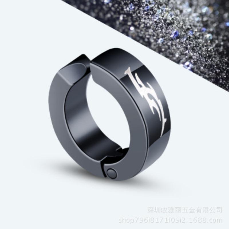 

Мужские и женские персонализированные модные фейковые серьги без проколов Flame 1 pair