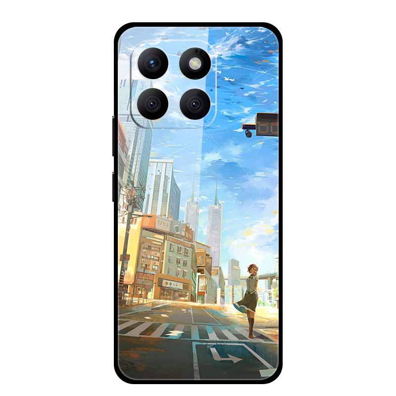 

For Honor X8C 4G Cases Luxury Tempered Glass Hard Back Cover for Honor X8c Phone Cases Fashion Lion Fundas HonorX8C ABR-LX1 6.7 Honor X8B 4G