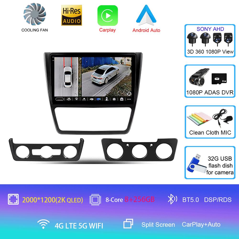 Android 14 Car Radio For Skoda Yeti 5L 2009 - 2014 Player Video Multimedia Navigazione Stereo GPS No 2din 2 Din Dvd