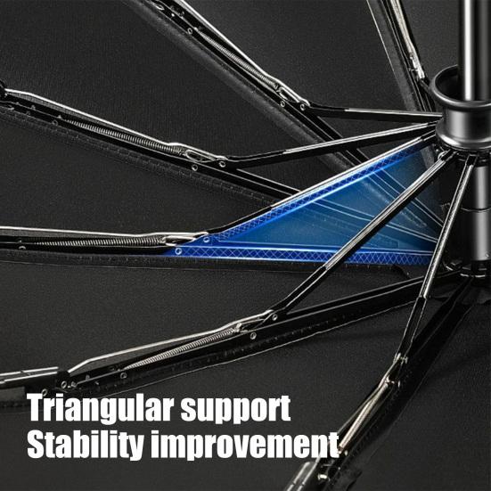 Automatic Folding Umbrella Sun Blocking UV Protection Tri-fold Umbrella Waterproof Windproof Portable Men Women Sun Rain Umbrella