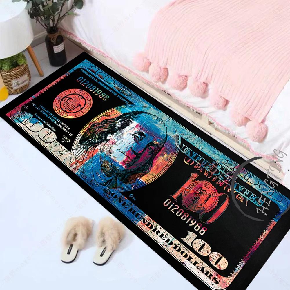 Hallway Entrance Doormat Dollar Money Pattern Living Room Floor Rugs Home Decor Kitchen Absorbent Carpet Anti Slip Bathroom Mat