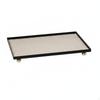 Faux Leather Tray Rectangular with Ball Feet Frame Home Decor for Entryway Table, Dresser,