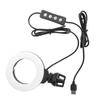4in LED Dimmable Ring Light Selfie Fill Light with Clip for Live Video for Laptop Tablet PC