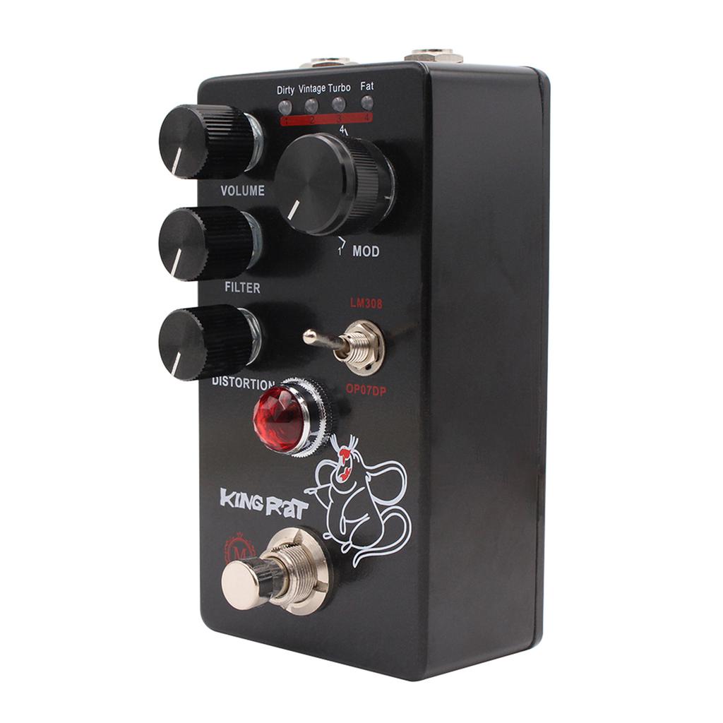 MOSKYAudio Fuzz Distortion Guitar Effect Pedal 4 Mode Switch & Volume Filter Distortion Controls Compact Portable