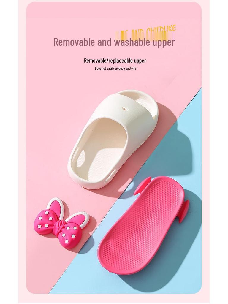 Little Princess Girls' EVA Bow Knot Sandals - Soft Sole for Indoor/Outdoor Wear