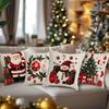 Santa Claus Bell Garland Pillow Cover Christmas Decorative Sofa Cushion Pillow Cover