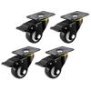 4 Pcs Heavy Duty Furniture Caster Wheels 360Degree Plate Swivel Castors Wheel for Furniture Kitchen Cabinet Table