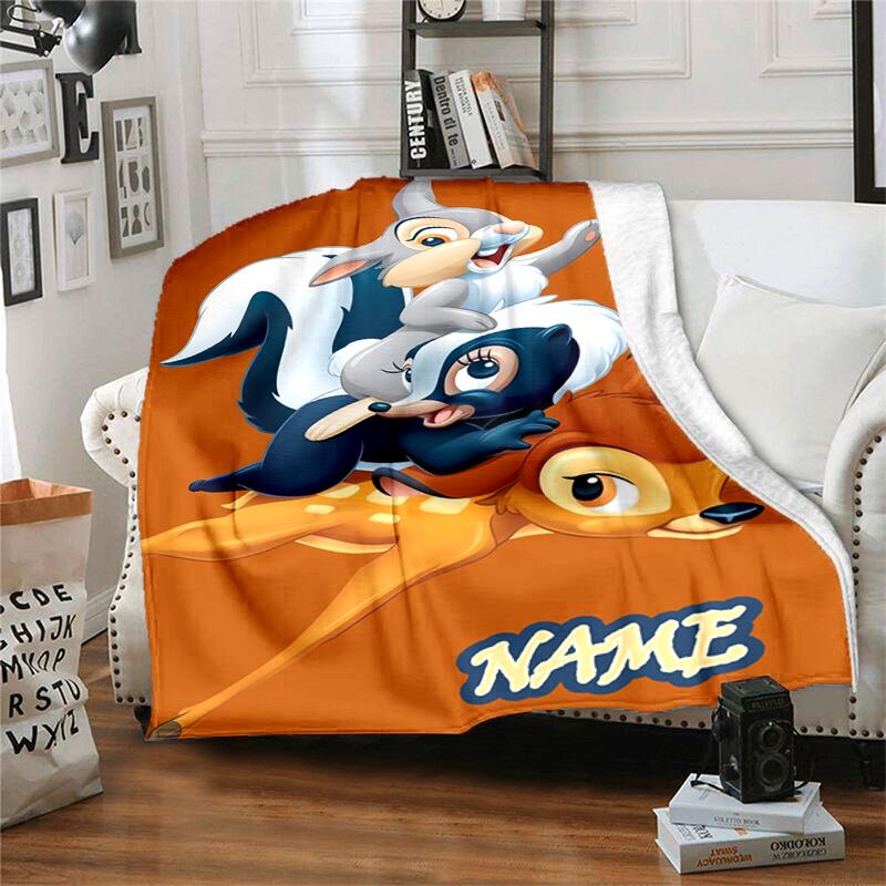 Customiz Name Personality Chip & Dale Blanket Soft &Warm Sofa Office Bed Travel Lunch Break Blanket, Gift Suitable All Seasons