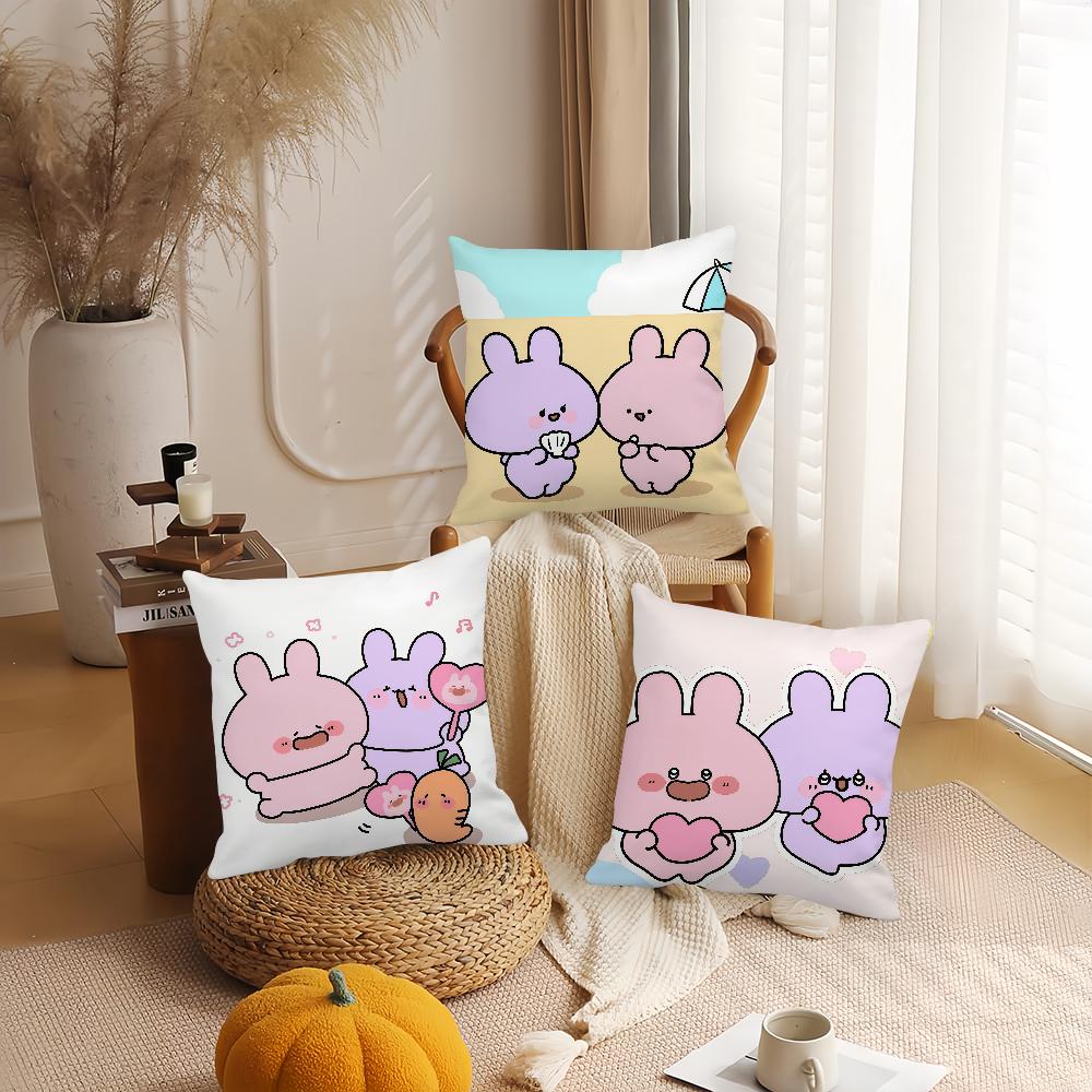Cartoon A-Asamimichan Cute Pillow Case Applicable Space For Guest Rooms Interiors Cars Office House Decoration