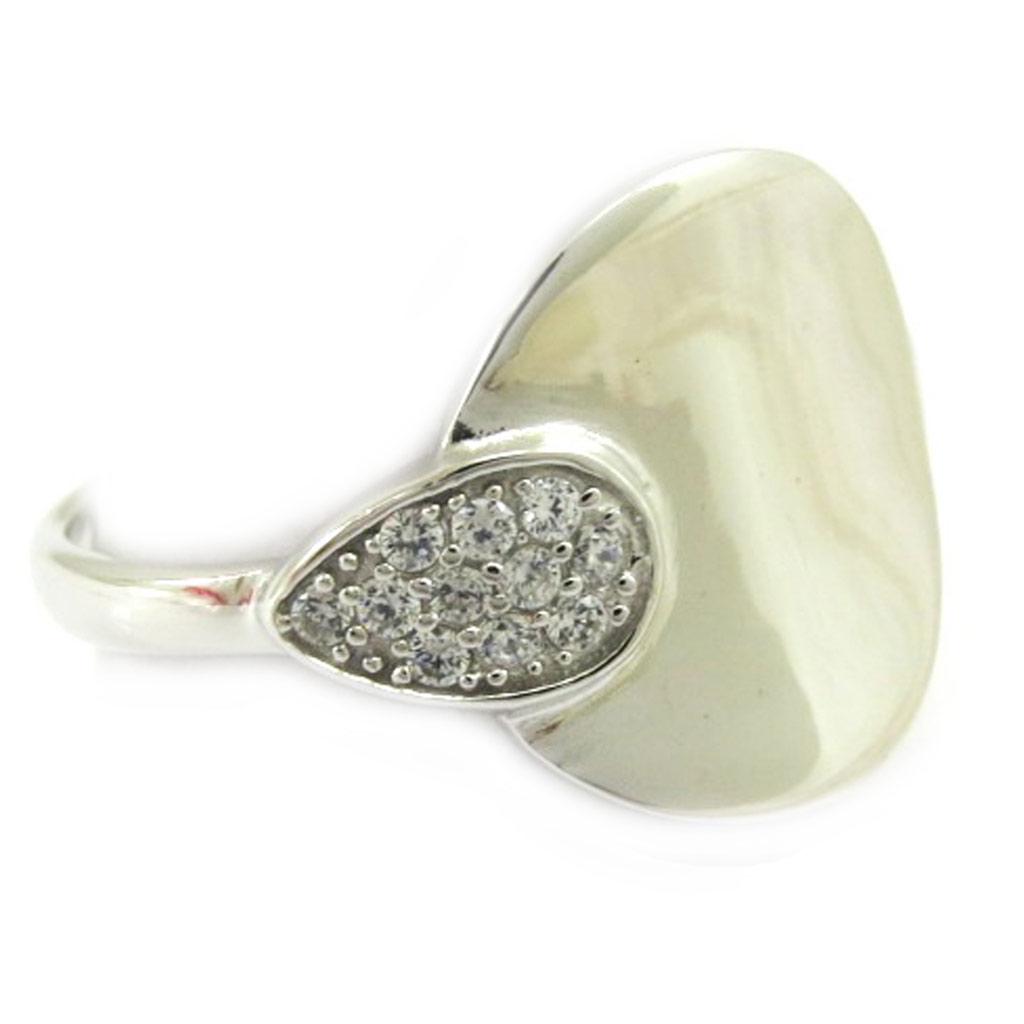 Silver Ring 'Sissi' White Silver (rhodium) - 13 Mm