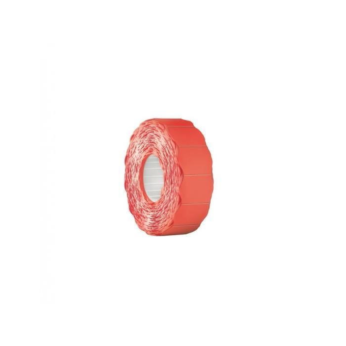 Meto étiquette 22 x 12 mm - Rouge fluo - 1 ligne - adhésives permanentes