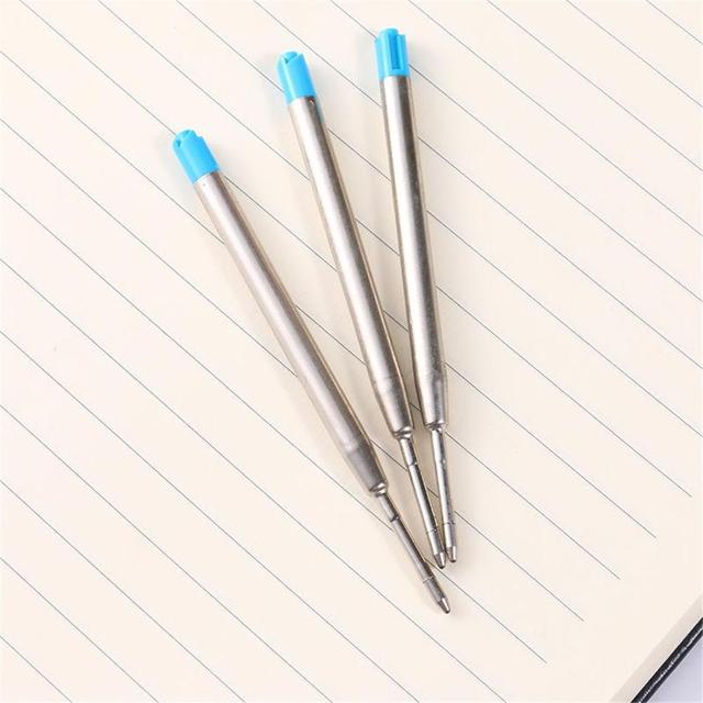 Metal Ballpoint Pen Promotional Pens Refill Blue Ink Automatic Ballpoint Pens Set School Stationery Office Commercial Press Pen