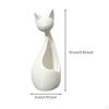 Schreibtisch-Katzen-Dekor Geschnitzte minimalistische Statue PLA Tischornament Weiß