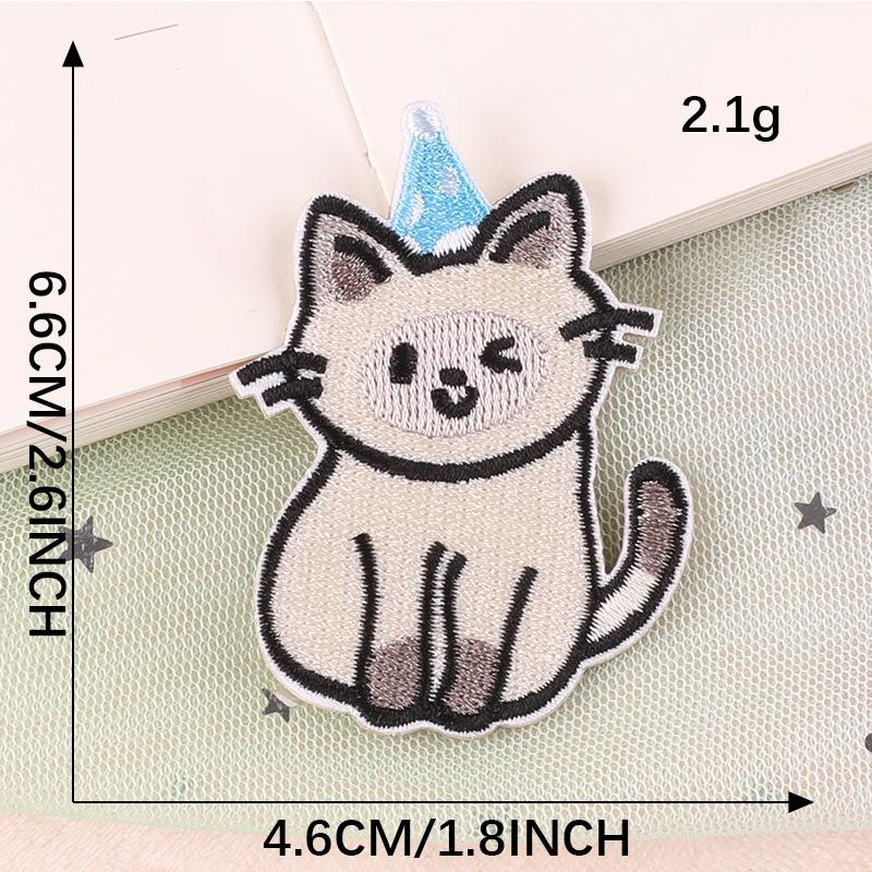 

Вишивка з мультфільму кіт : Значок аксесуару для одягу своїми руками