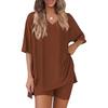 Women's Casual V-neck T-shirt & Shorts Homewear Set, 2026 Collection: Comfortable and Stylish 