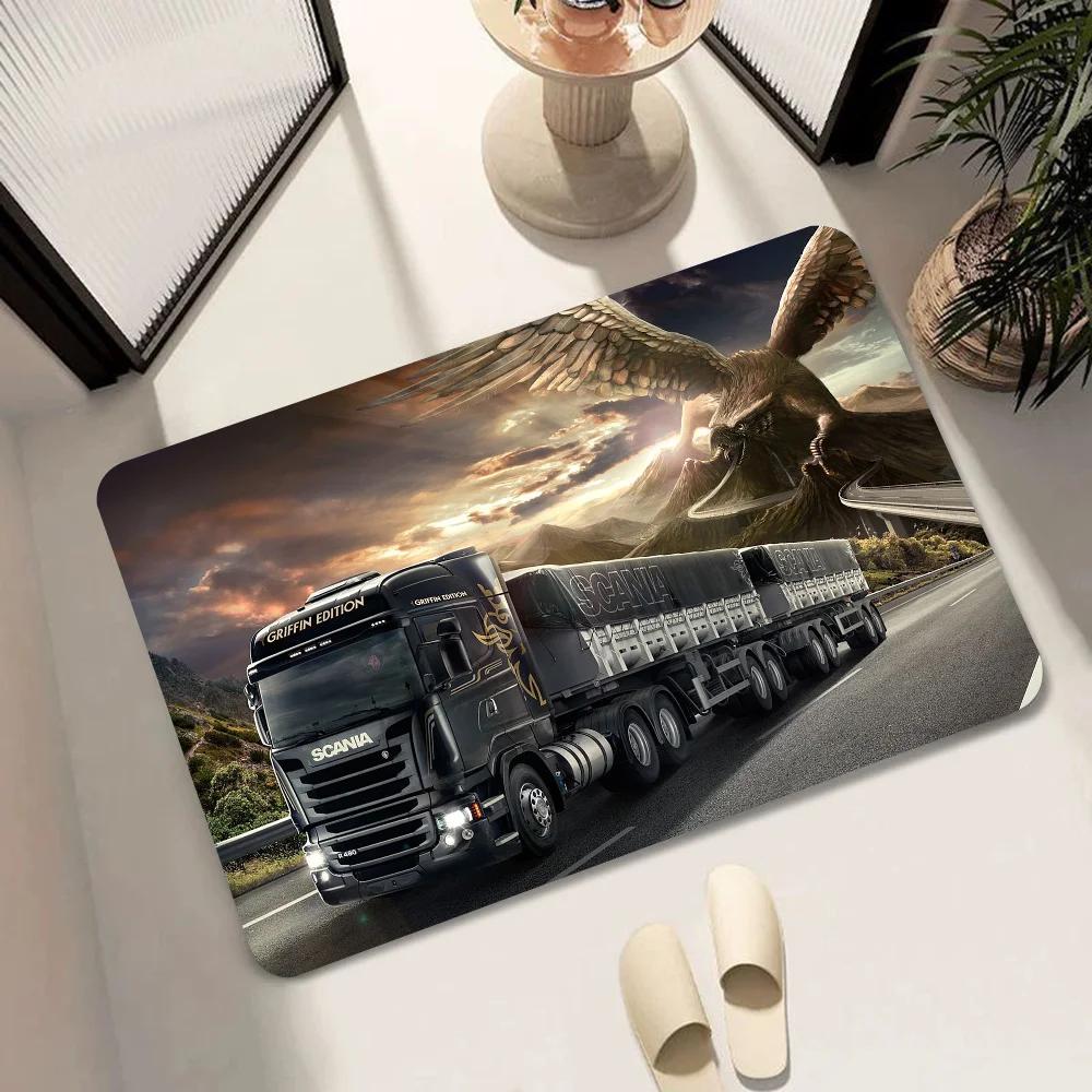 1 Stück Erstklassiger LKW S-Scania Badezimmer Saugmatten Rutschfeste Matten Heimdekorationszubehör Teppiche Heimküche Bodenmatten