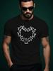 Summer Tshirt with Heart Kitten Graphic - Short Sleeve Cr...
