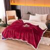 Soft Fleece Blanket Bed Sofa - Thick Warm Solid Color Plush Throw With Neat Edge Binding