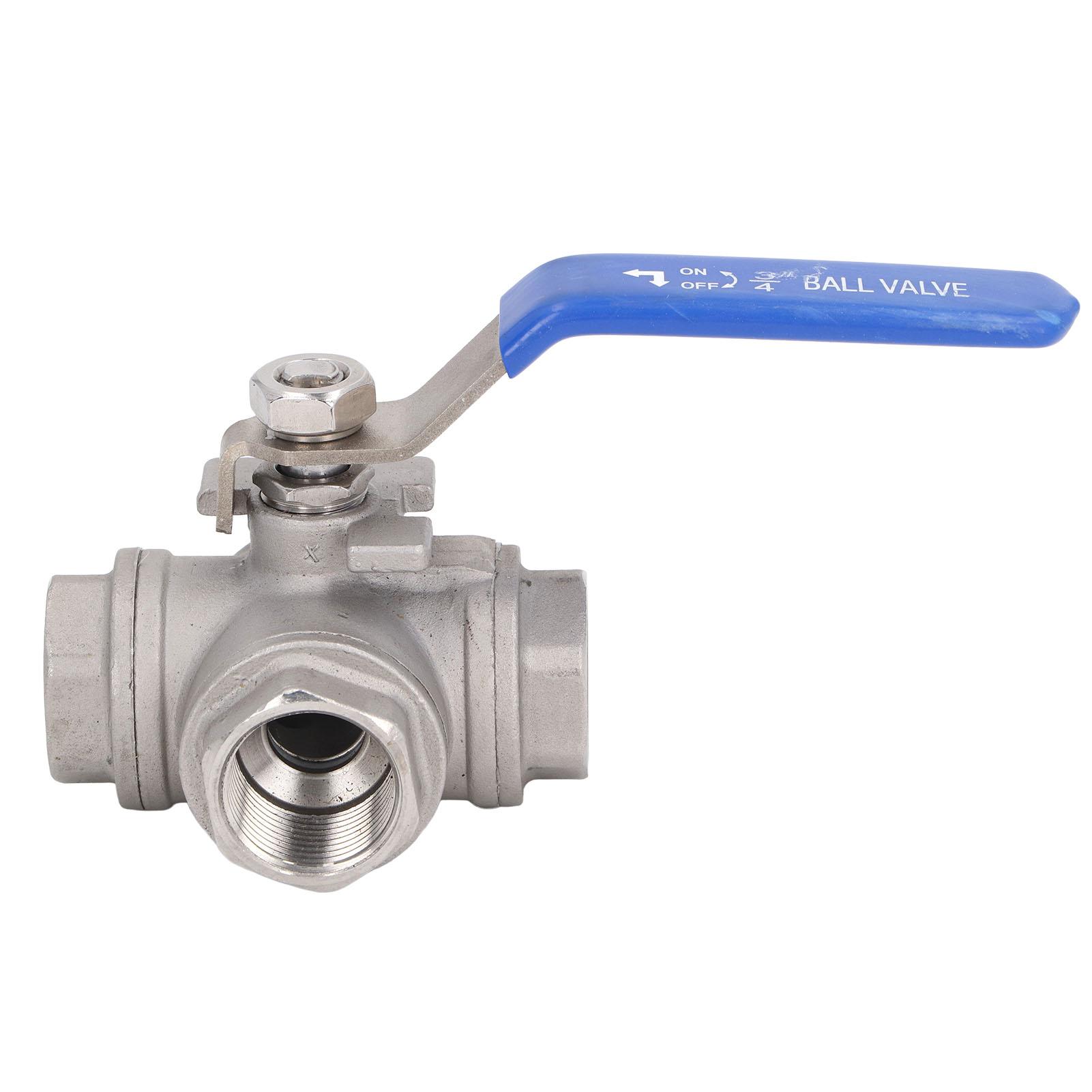 

L Type Ball Valve 3 4 Inch Female Thread 304 Stainless Steel 3 Way L Type Ball Valve