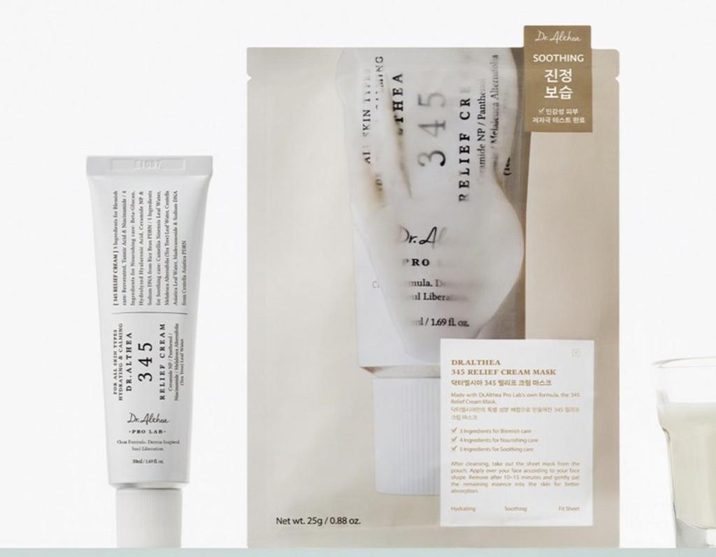 Dr. Althea 345 Relief Cream Mask Hydration Nourishing 28g*4ea