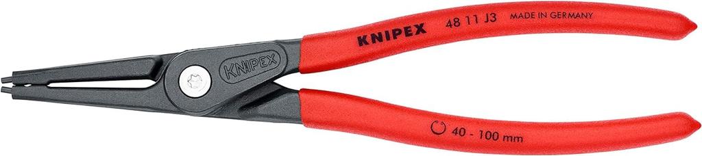 KNIPEX Precision Snap Ring Pliers for Orange 4811-J3-TJ Holes, Straight,