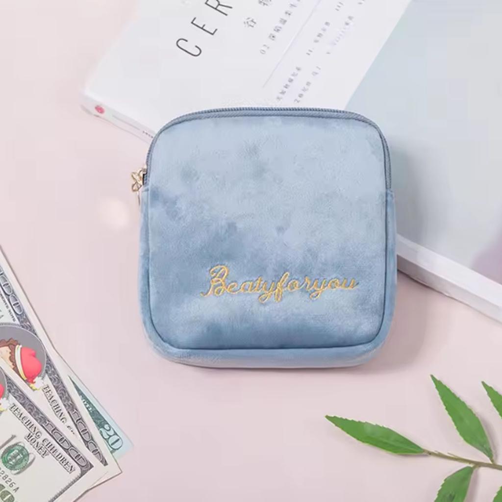 1pc-Multi Functional Pattern Sanitary Napkin Bag, Reusable Napkin Storage Bag, Women's Napkin Bag, Portable Makeup Bag