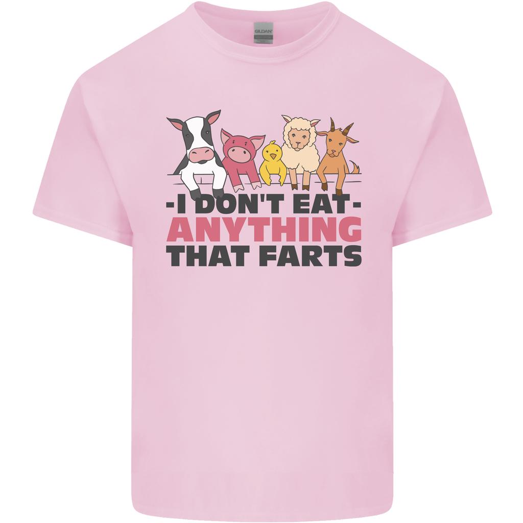 Anything That Farts Funny Vegan Vegetarian Unisexs Light Cotton TShirt