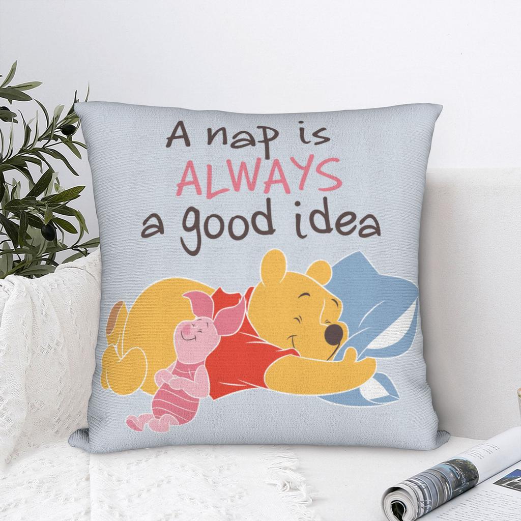 Winnie the Pooh & Pimpi Un pisolino è sempre una buona idea Federa Copricuscino Decorazione Copricuscino Casa con Cerniera 45*45cm