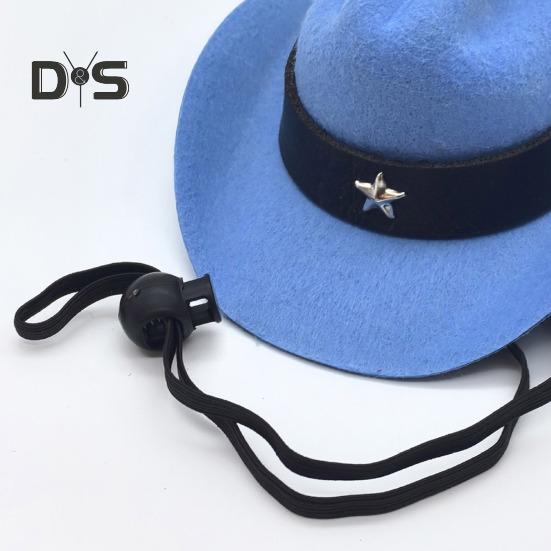 Pet Cowboy Hat Adjustable Mini Cat Cowboy Costume Accessory with Chin Strap for Halloween Christmas Parties