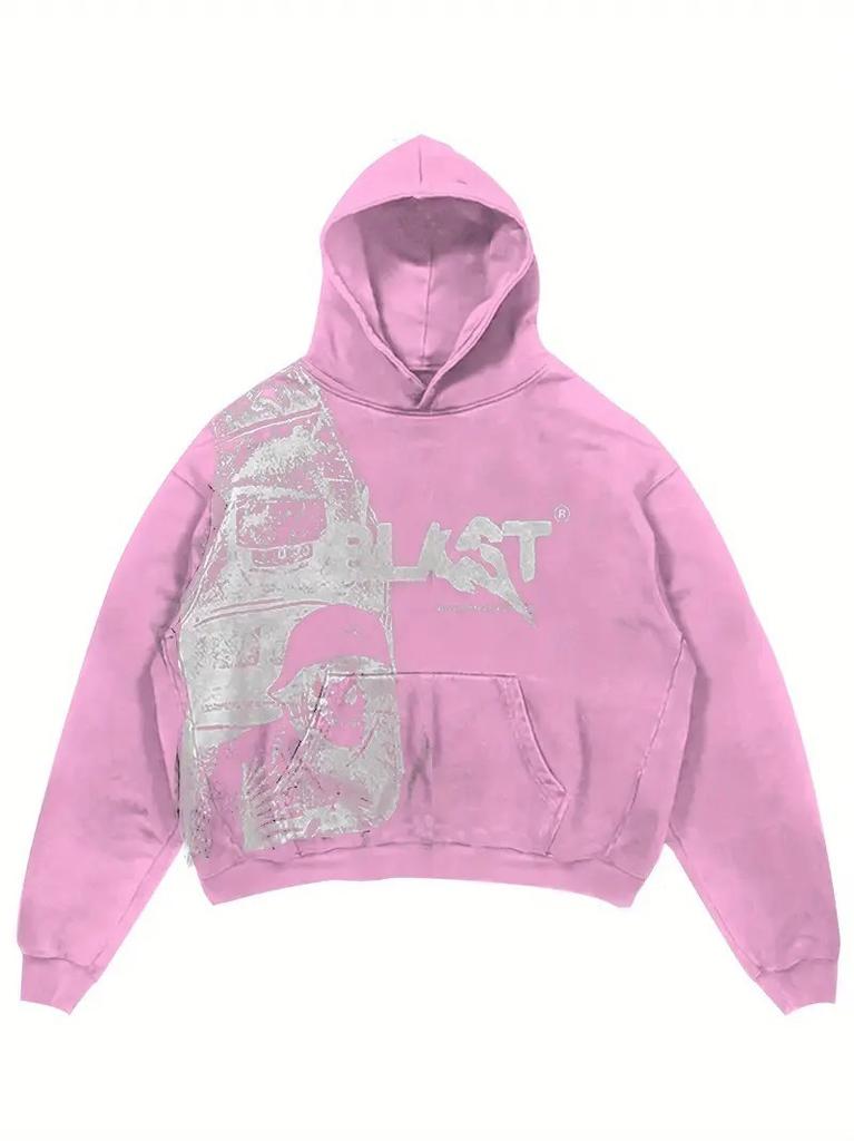 Y2K Street Hoodie Lässiger Pullover Jacke mit Buchstabenaufdruck Trend Wächter